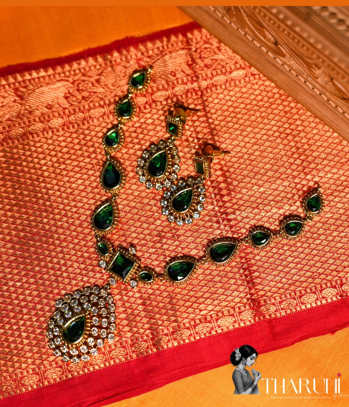 Vajra Jyothika Inspired Short AD necklace