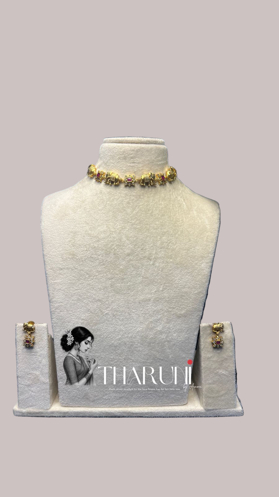 Thulika Gaja Kolam Neckpiece