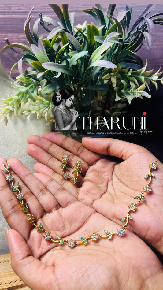 Vajra Malar Emerald Neckpiece