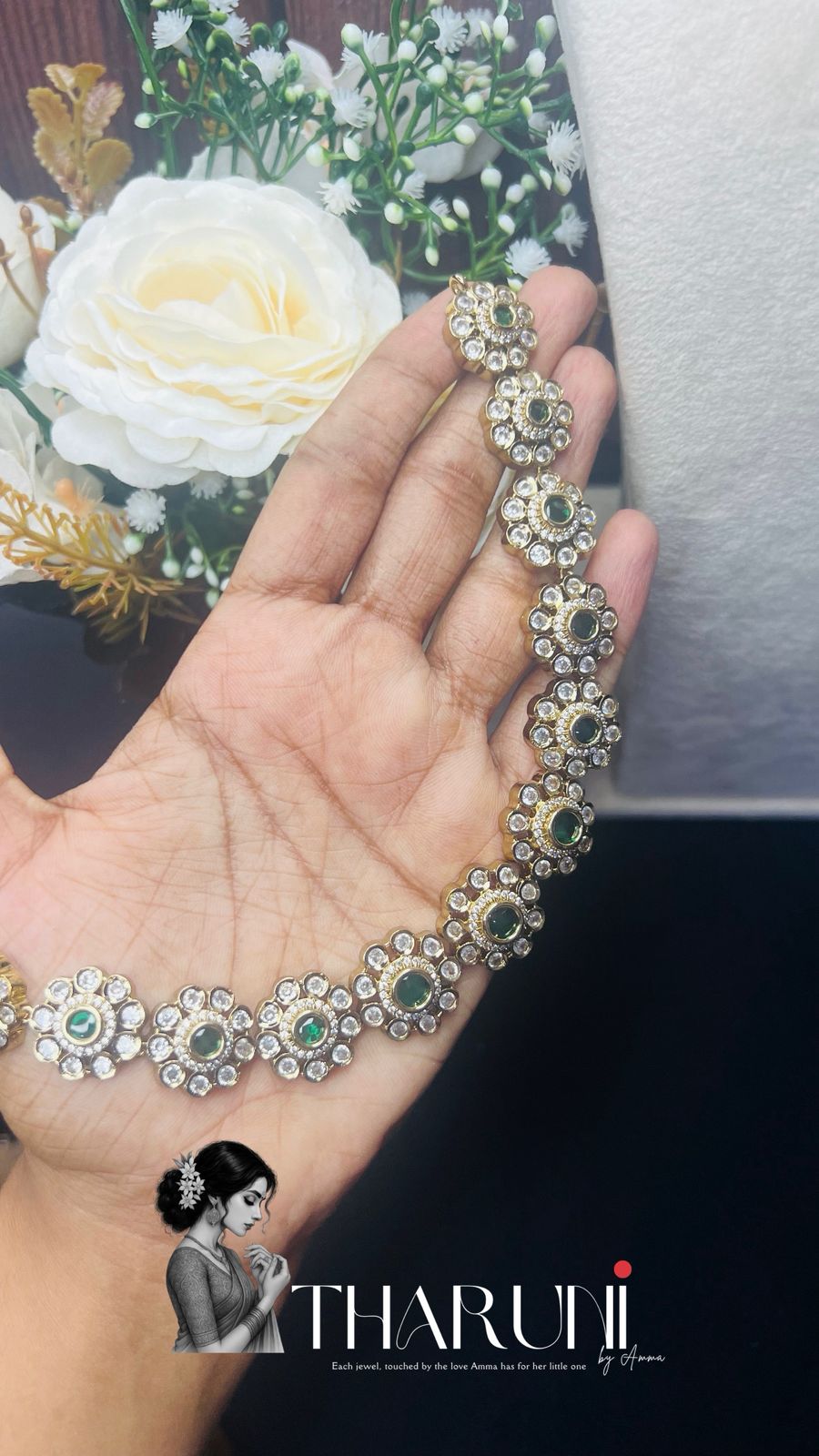 Milano Floral Premium Kundan Neckpiece