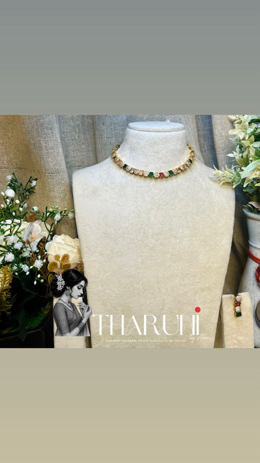 Vajra Rangoli Sufi AD Neckpiece