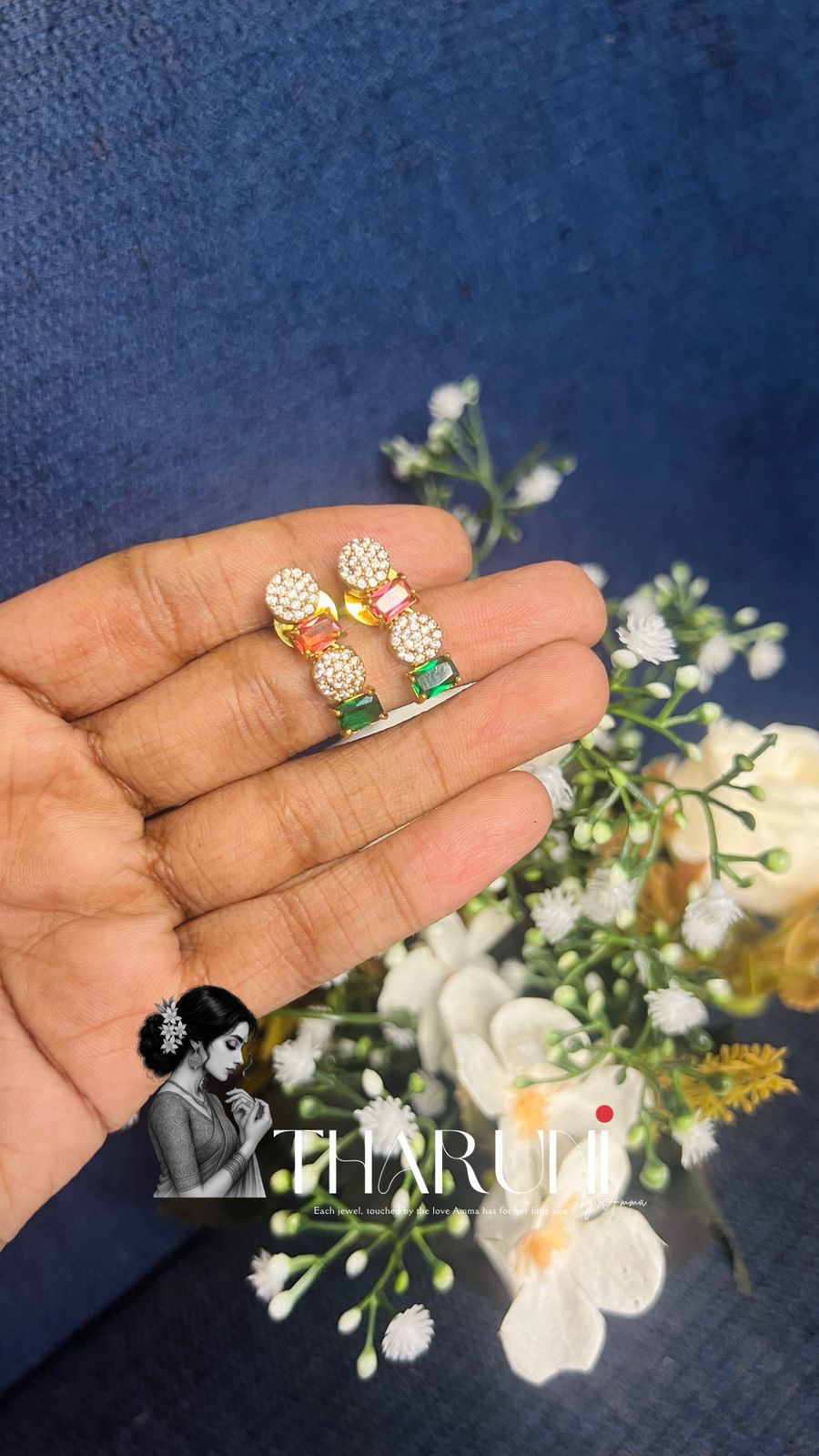 Vajra Rangoli Sufi AD Neckpiece